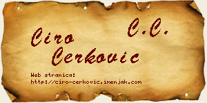 Ćiro Čerković vizit kartica